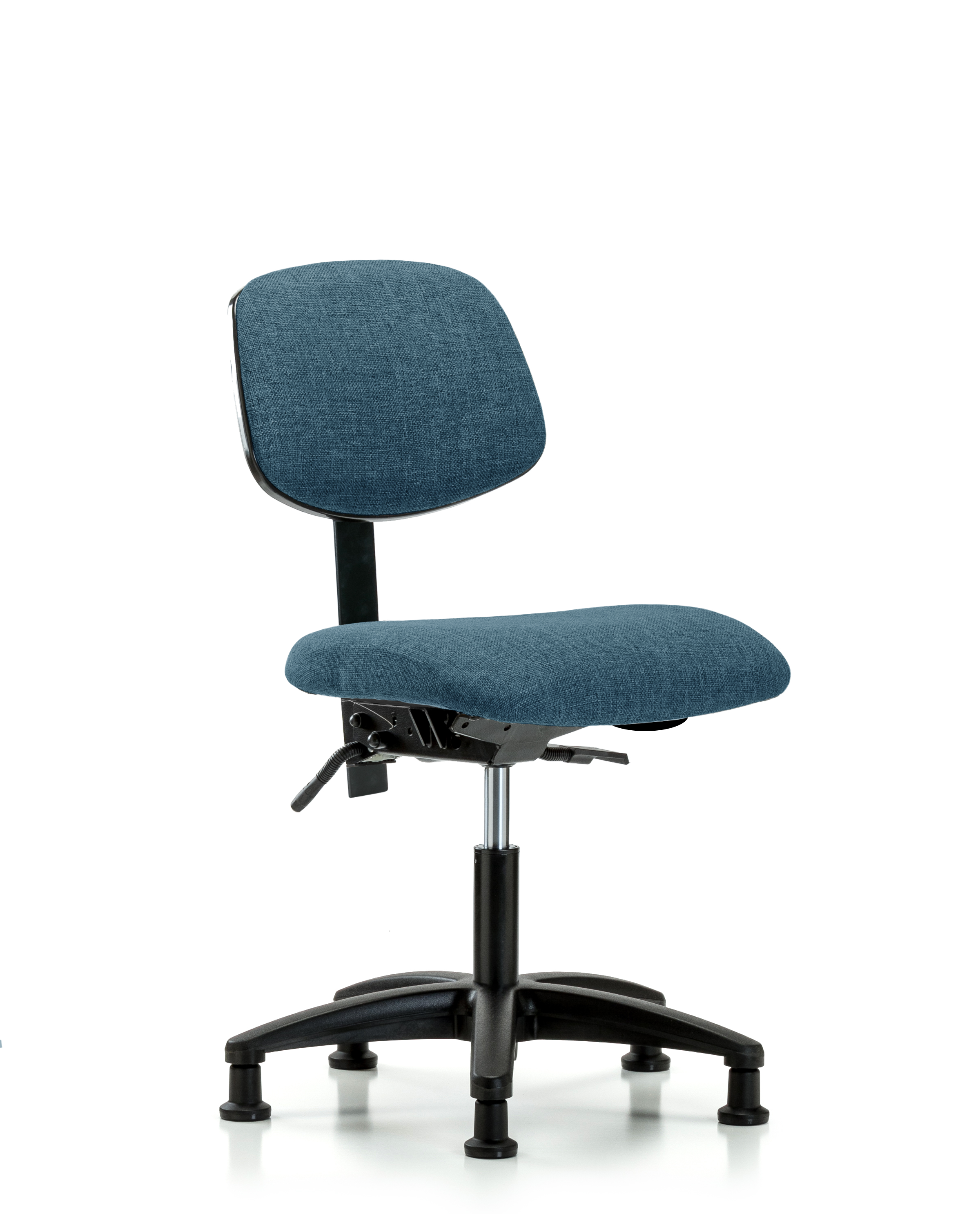 Rutledge Fabric Chair - Desk Height with Stationary Glides in Blue Fabric