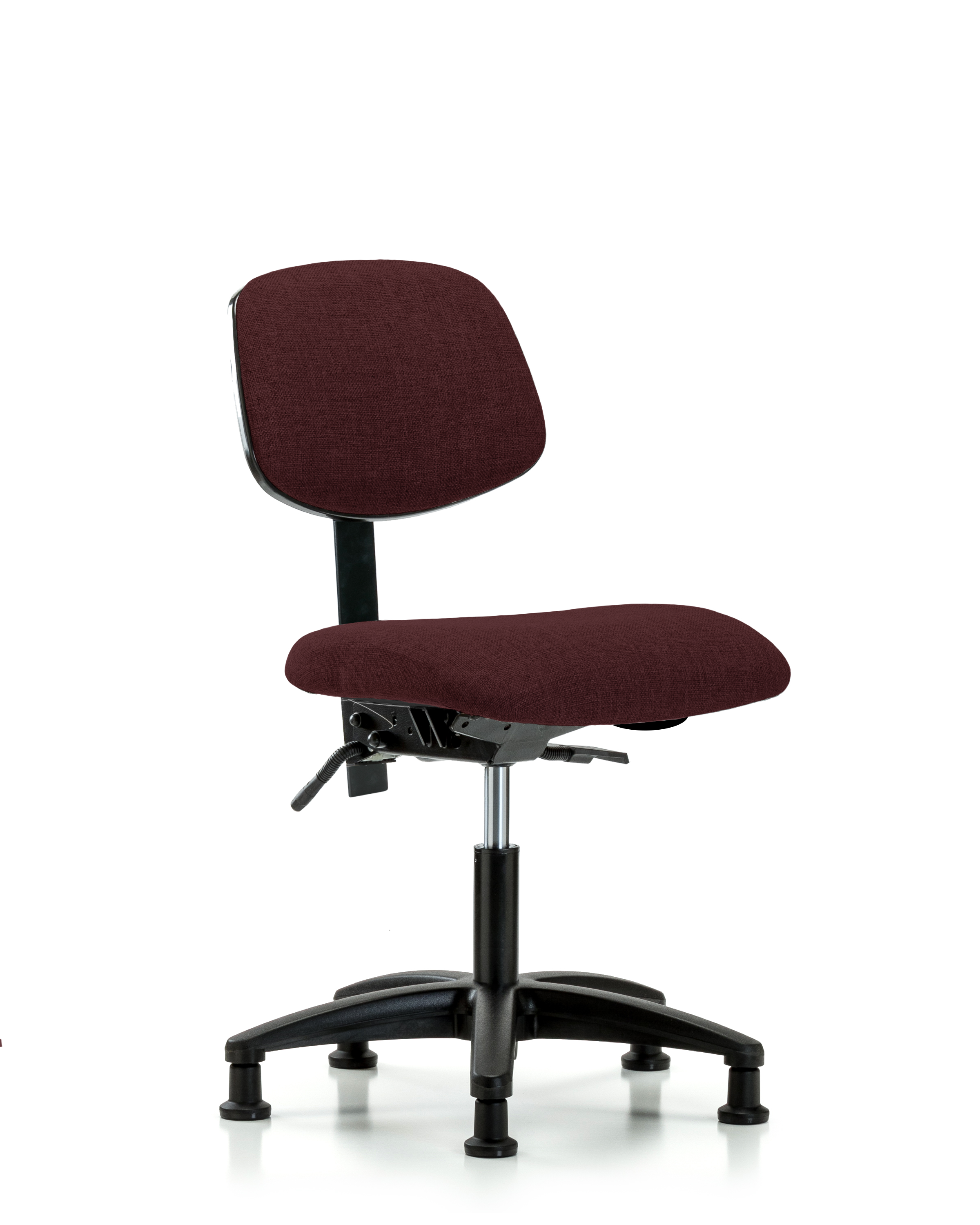 Rutledge Fabric Chair - Desk Height with Seat Tilt & Stationary Glides in Burgundy Fabric