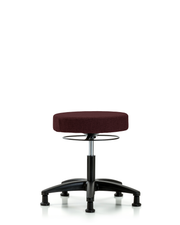 Rutledge Fabric Stool without Back - Desk Height with Stationary Glides in Burgundy Fabric
