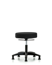 Rutledge Fabric Stool without Back - Desk Height with Stationary Glides in Black Fabric