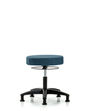 Rutledge Fabric Stool without Back - Desk Height with Stationary Glides in Blue Fabric