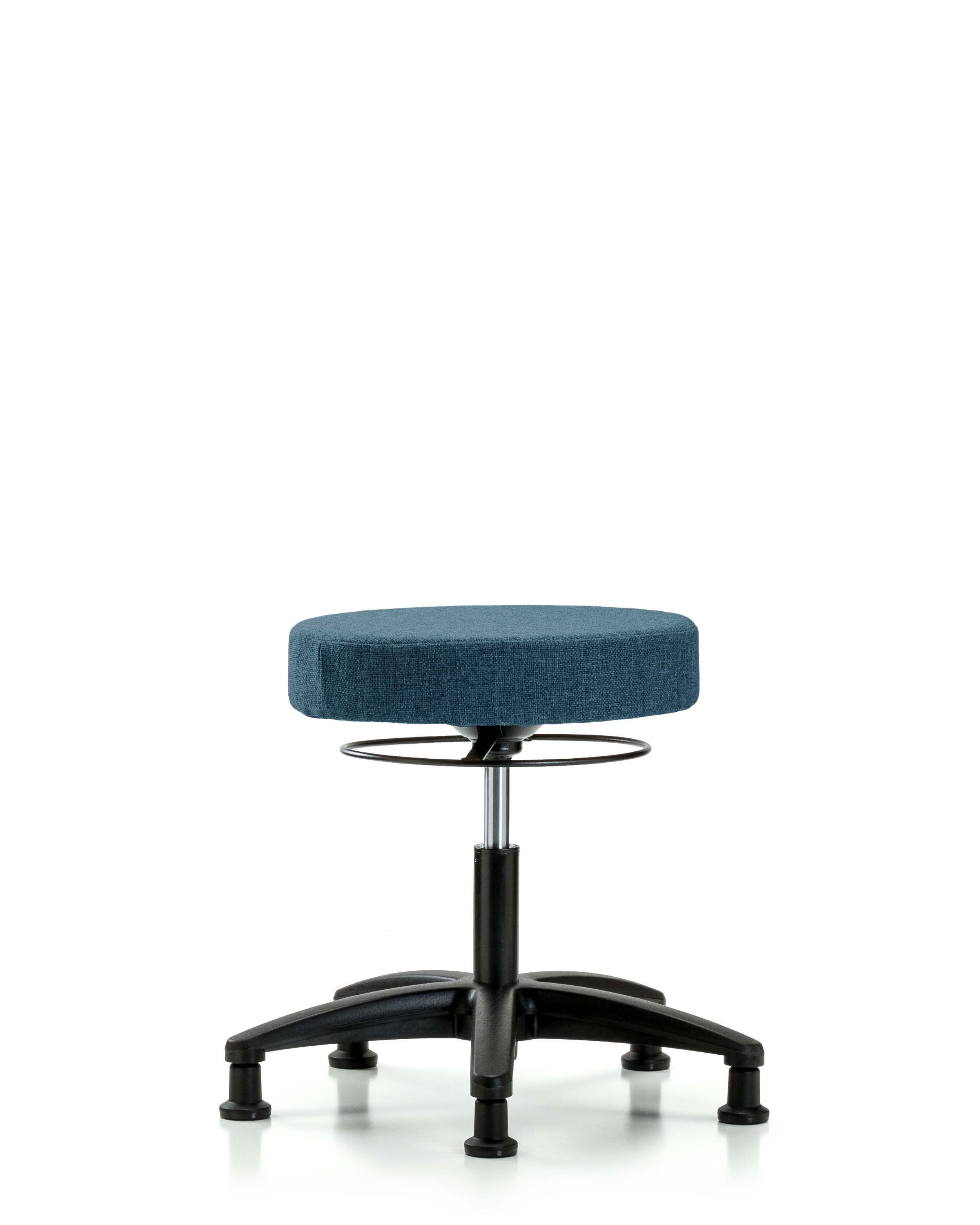 Rutledge Fabric Stool without Back - Desk Height with Stationary Glides in Blue Fabric
