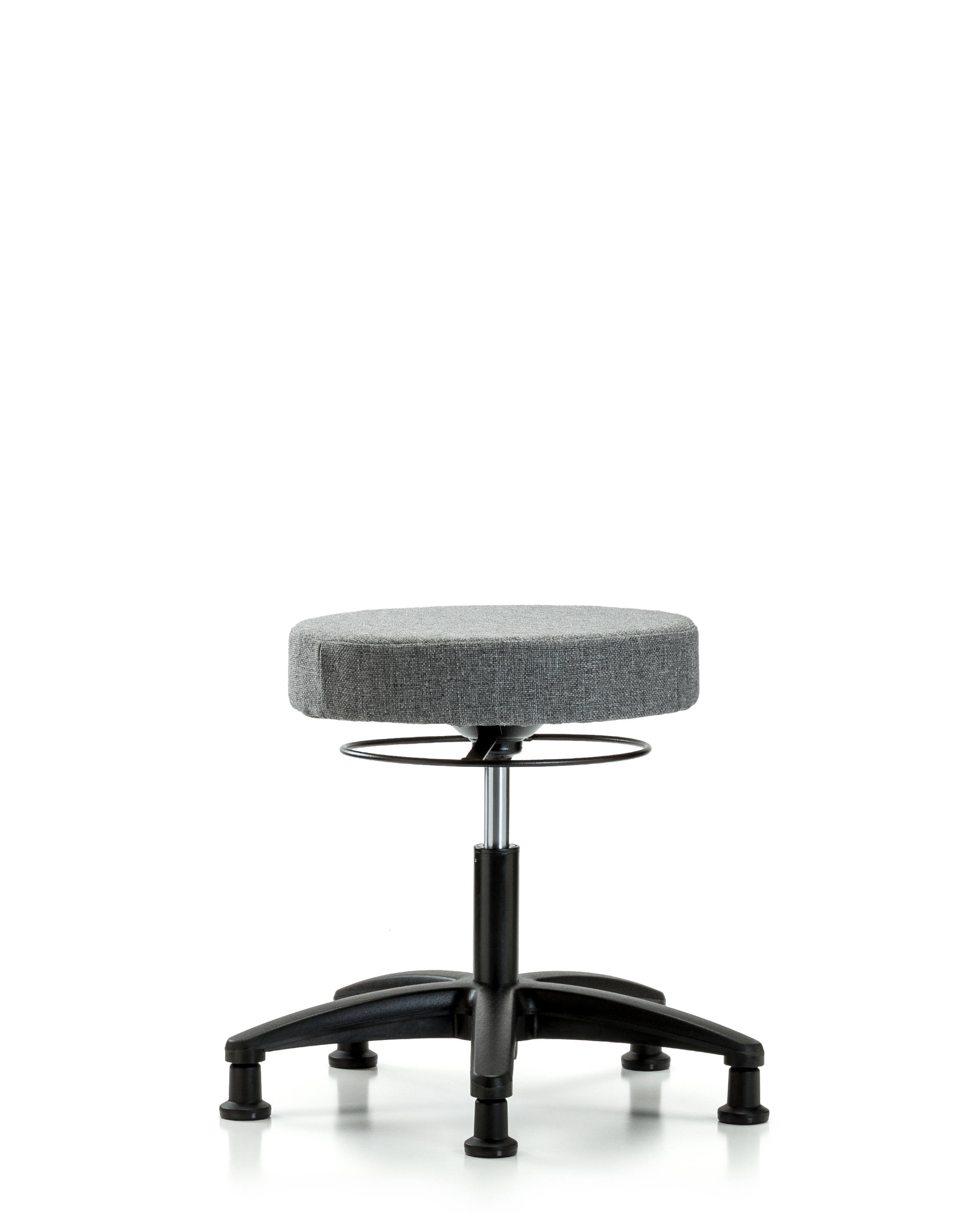 Rutledge Fabric Stool without Back - Desk Height with Stationary Glides in Gray Fabric