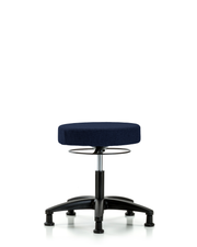 Rutledge Fabric Stool without Back - Desk Height with Stationary Glides in Navy Fabric