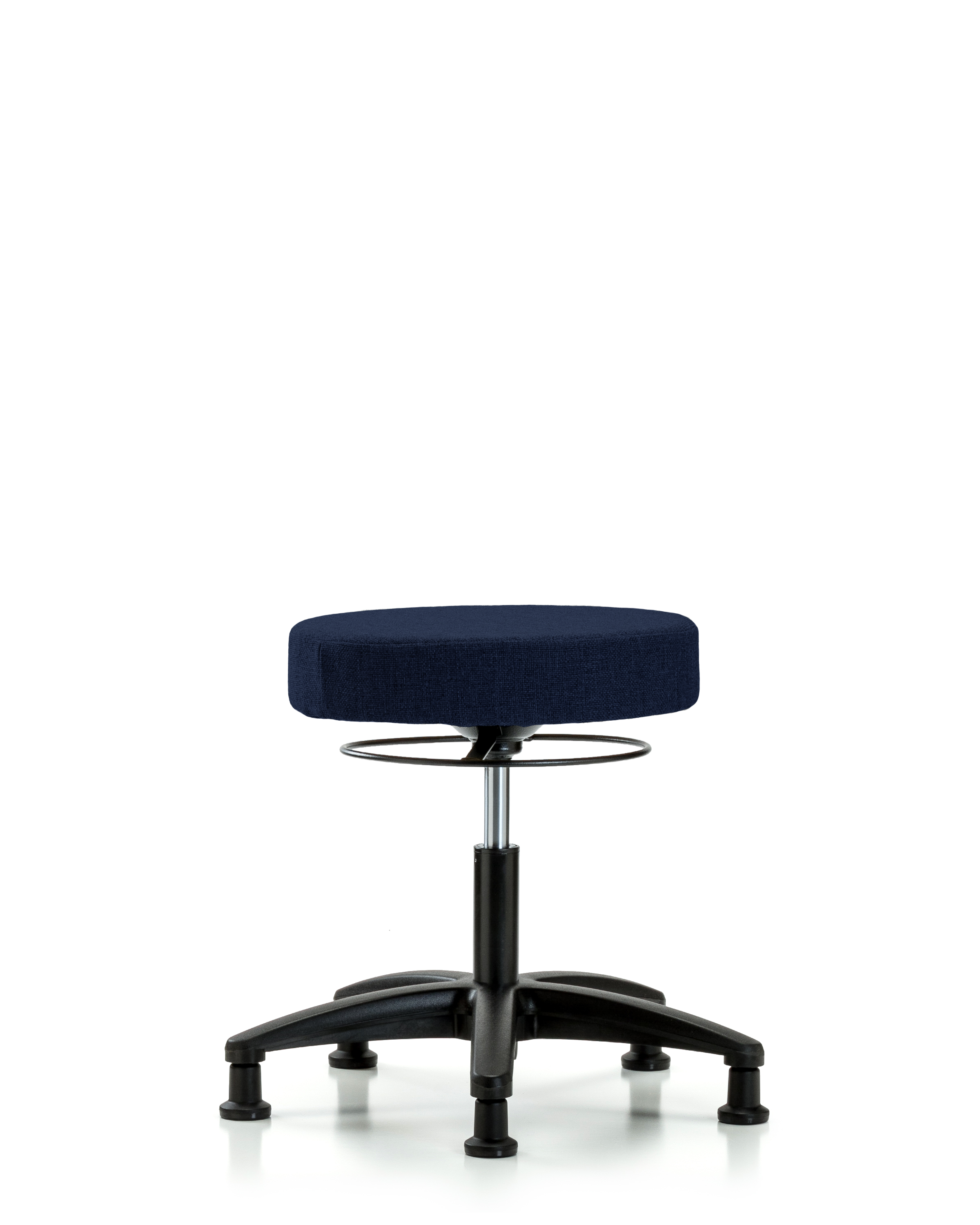 Rutledge Fabric Stool without Back - Desk Height with Stationary Glides in Navy Fabric