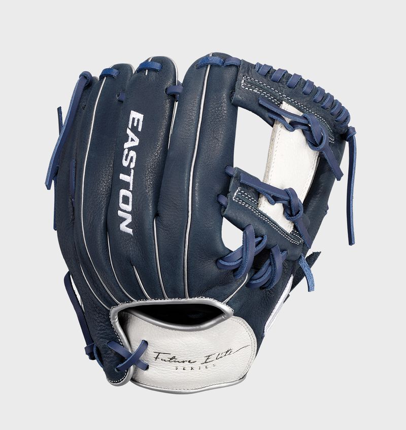 Easton Future Elite Series Youth 11-Inch Baseball Glove - Right Hand Thrower - Navy/White