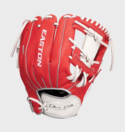 Easton Future Elite Series Youth 11-Inch Baseball Glove - Left Hand Thrower - Red/White