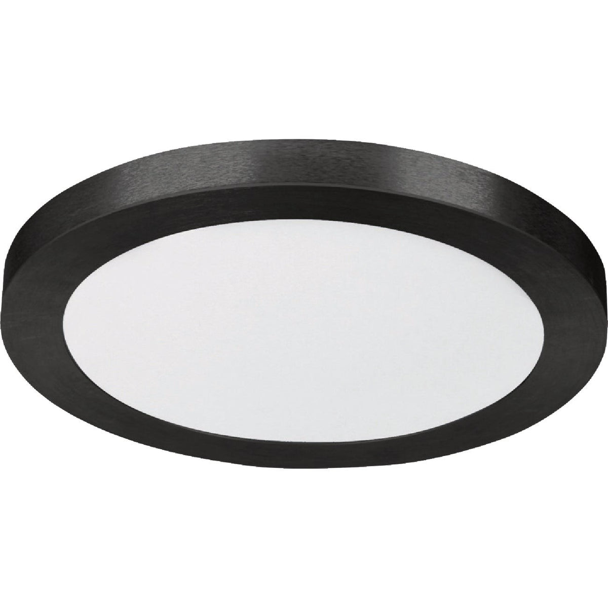 Feit Electric Edge-Lit 13 In. Matte Black Round Disc 4-Way LED Flush Mount Light