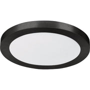 Feit Electric Edge-Lit 13 In. Matte Black Round Disc 4-Way LED Flush Mount Light