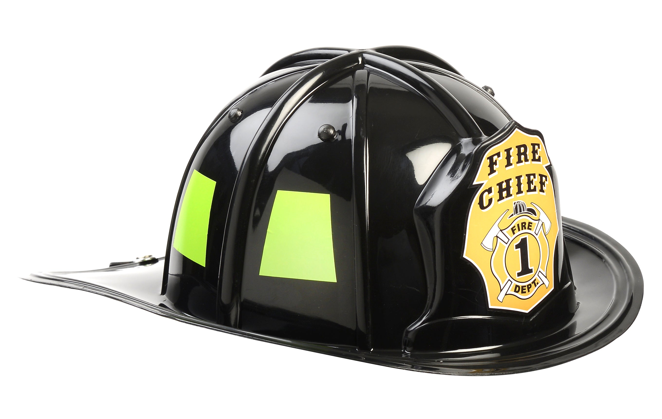 Jr. Fire Fighter, Helmet Only, Black, Adjustable Youth Size