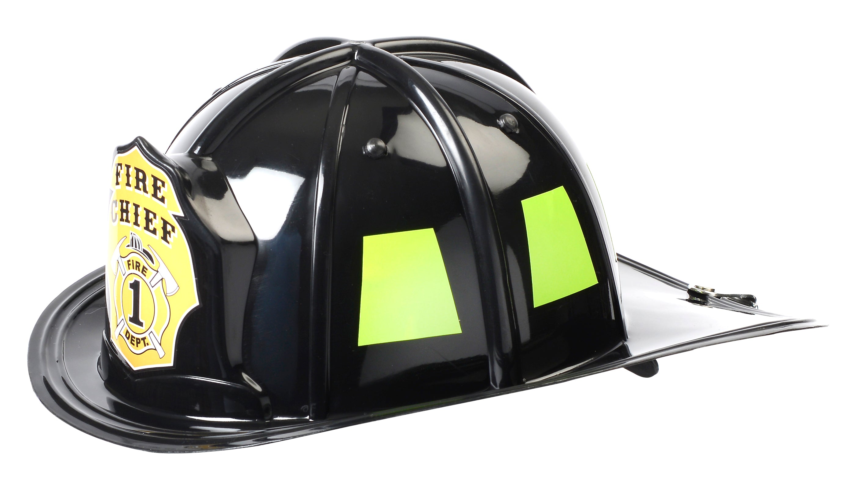 Jr. Fire Fighter, Helmet Only, Black, Adjustable Youth Size