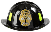 Jr. Fire Fighter, Helmet Only, Black, Adjustable Youth Size