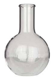 Flask Flat Bottom 1000ml. Borosilicate Glass Pack 6.