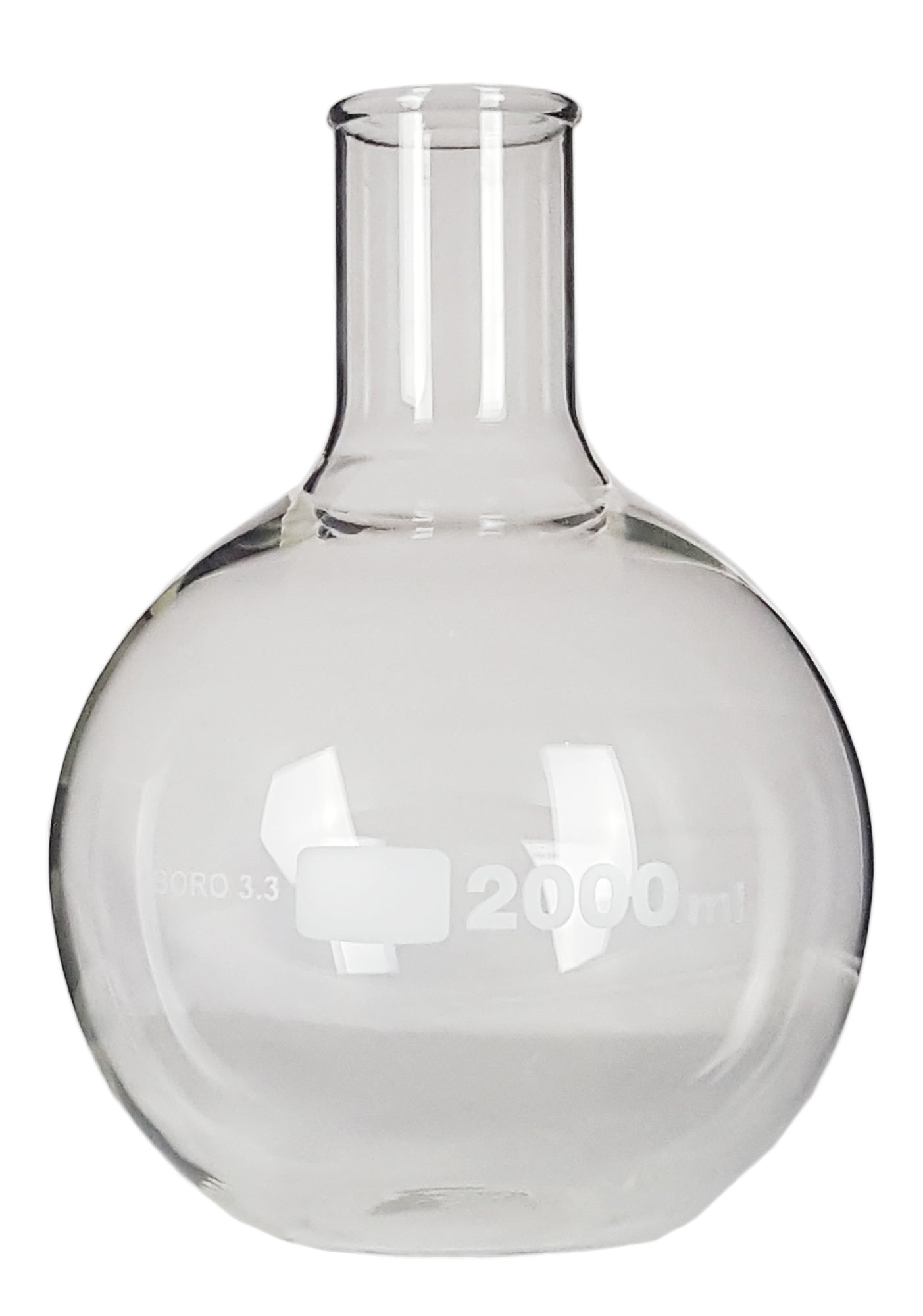 Flask Flat Bottom 2000ml, Borosilicate Glass