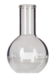 Flask Flat Bottom 250ml. Borosilicate Glass Pack 12