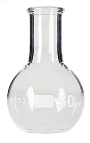 Flask Flat Bottom 50ml Borosilicate Glass