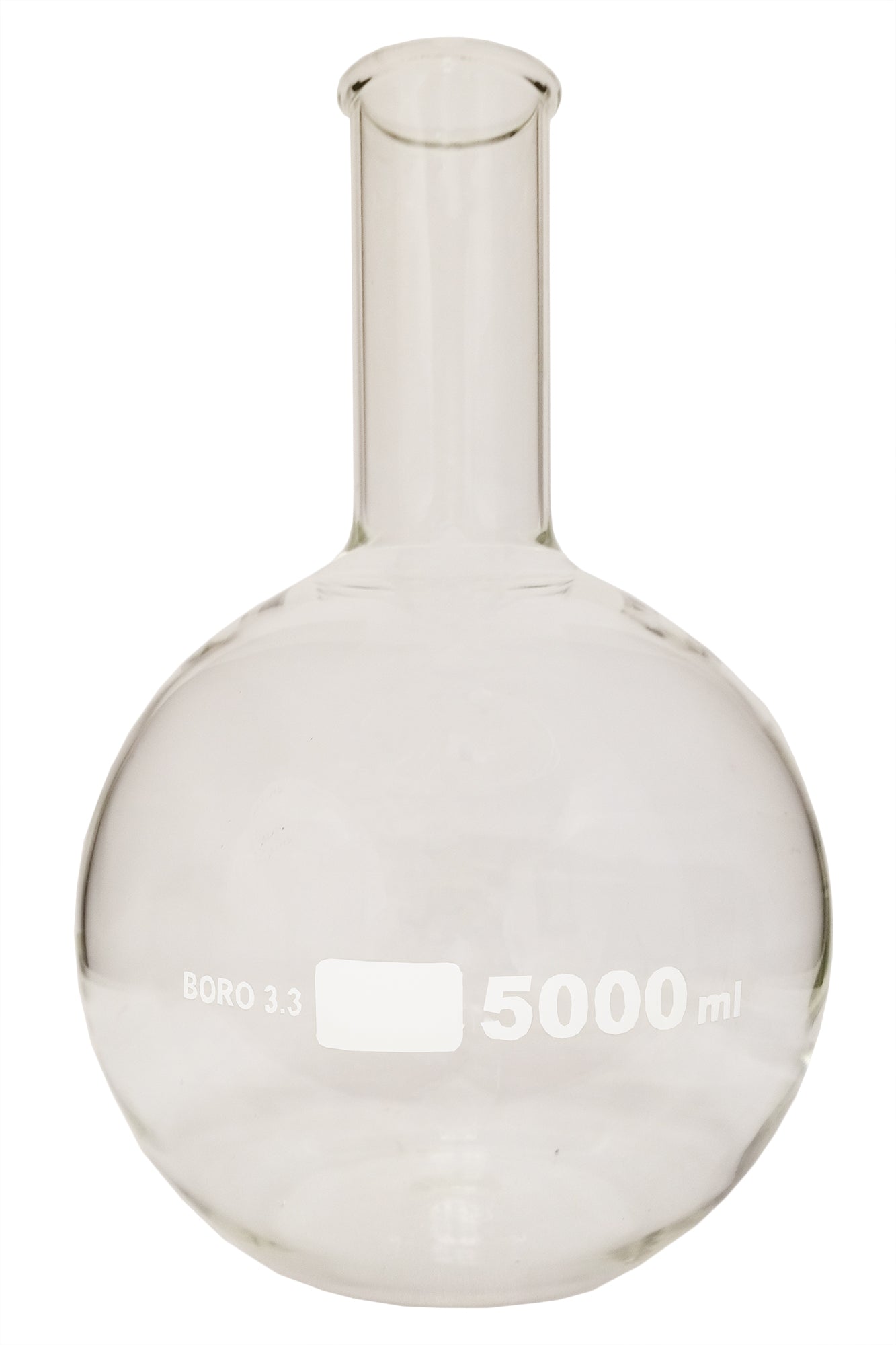 Flask Flat Bottom 5000ml, Borosilicate Glass