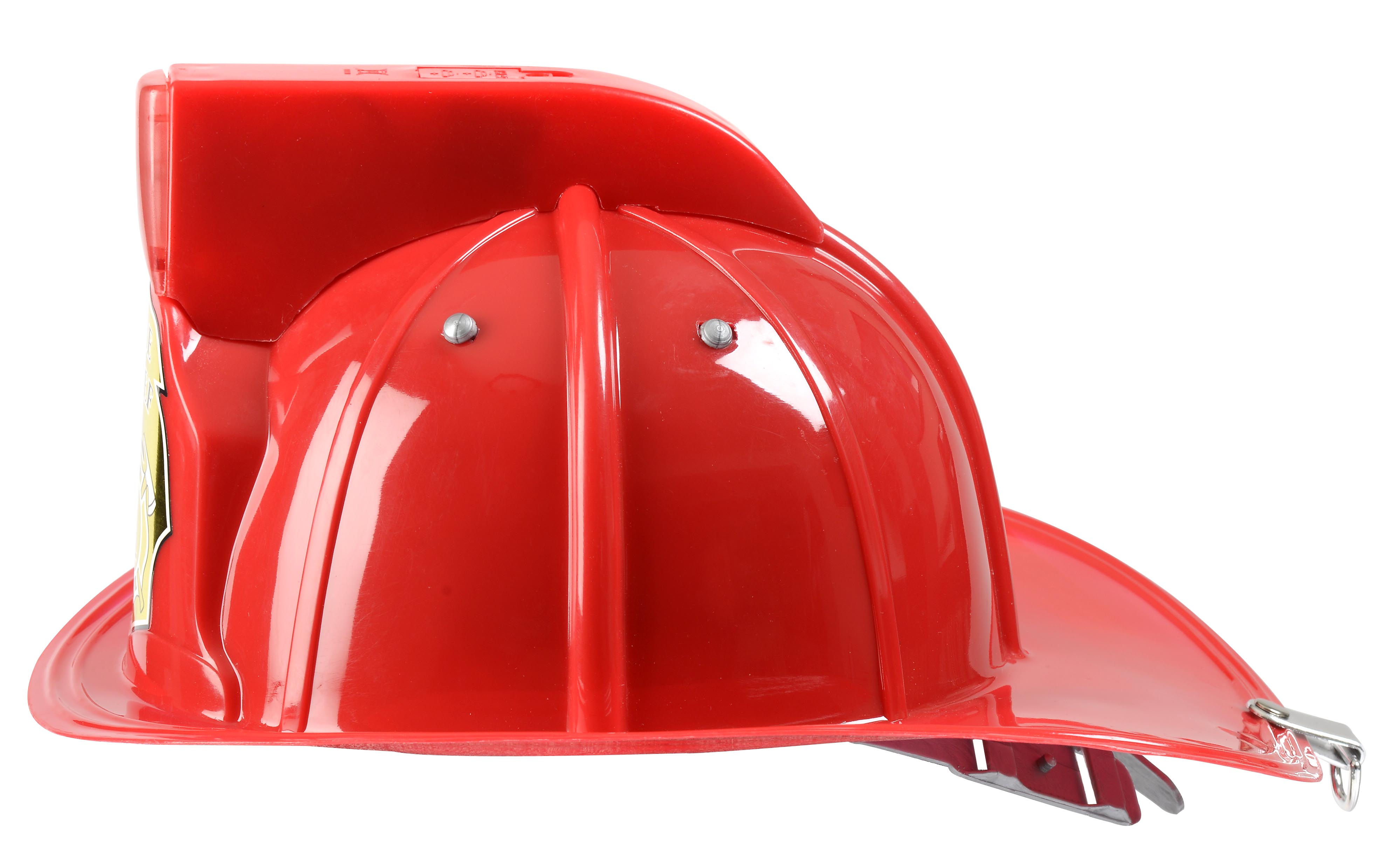 Jr. Fire Fighter, Helmet Only, Red Adjustable Youth Size, with Siren & Light
