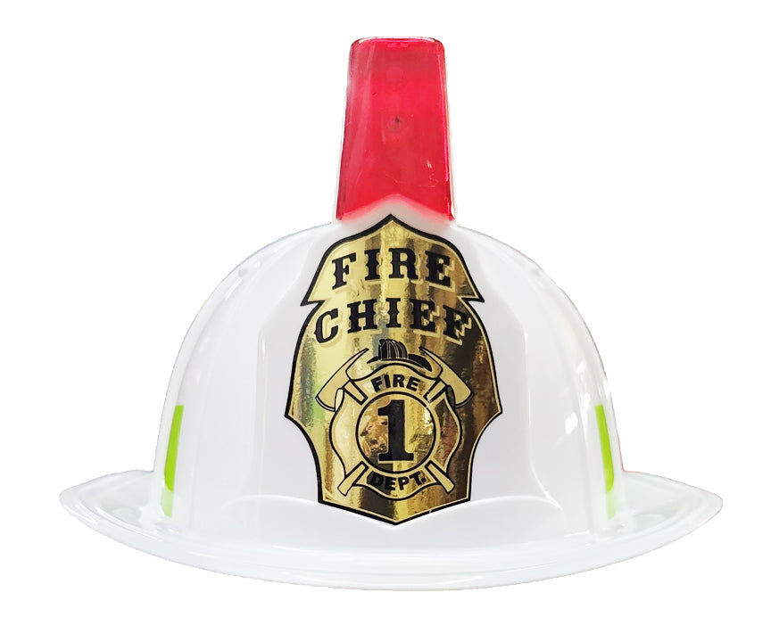 Jr. Fire Fighter, Helmet Only, Adjustable Youth Size, with Siren & Light