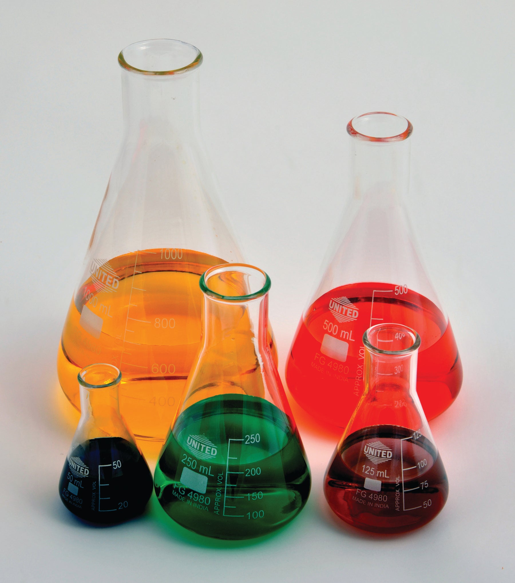 United Scientific® Erlenmeyer Flask, Narrow Mouth, Borosilicate Glass, 10 mL, comes with 12