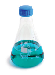 United Scientific® Erlenmeyer Flask, W/Screw Cap, Borosilicate Glass, 100 mL, comes with 6