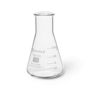 United Scientific® Erlenmeyer Flask, Wide Mouth, Borosilicate Glass, 125 mL, comes with 12