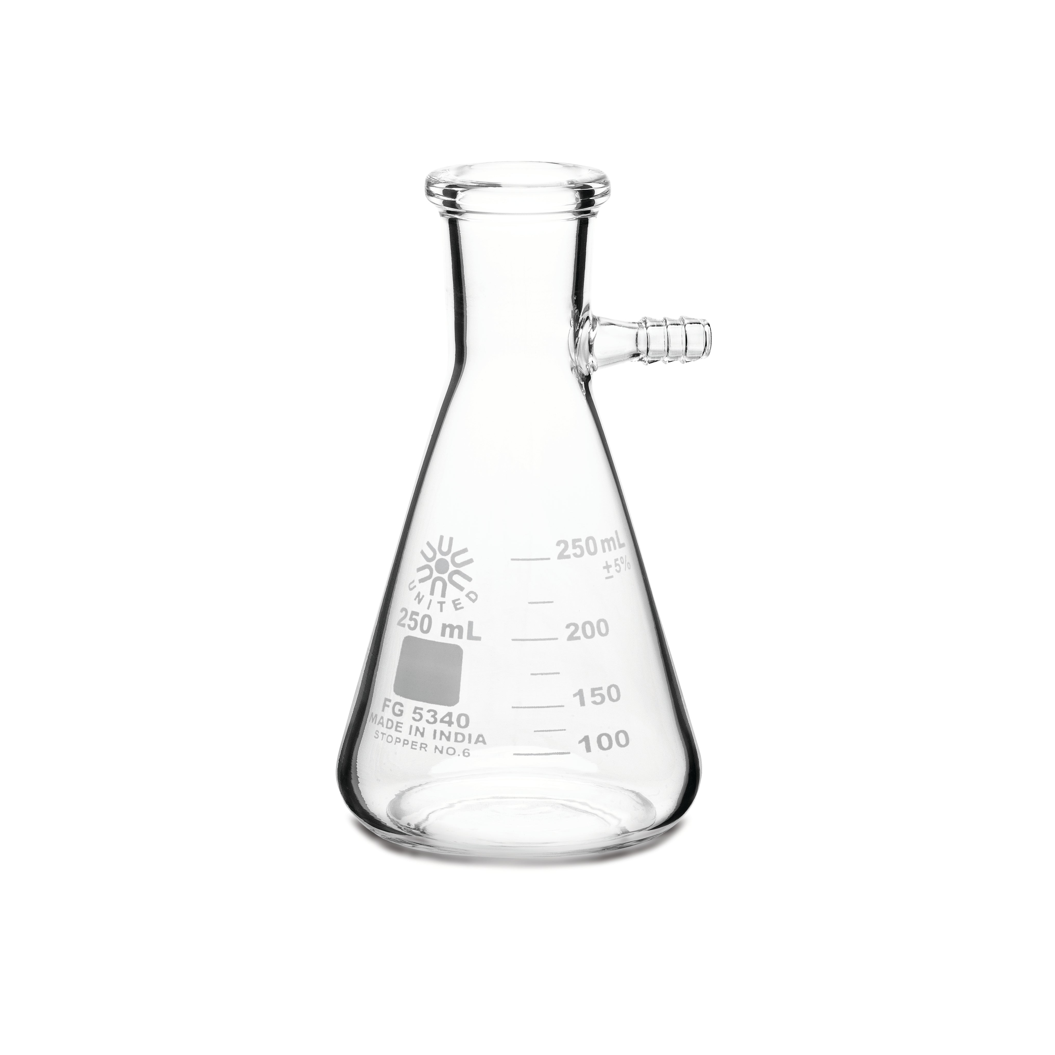 United Scientific® Filtering Flask, Borosilicate Glass, 250 mL