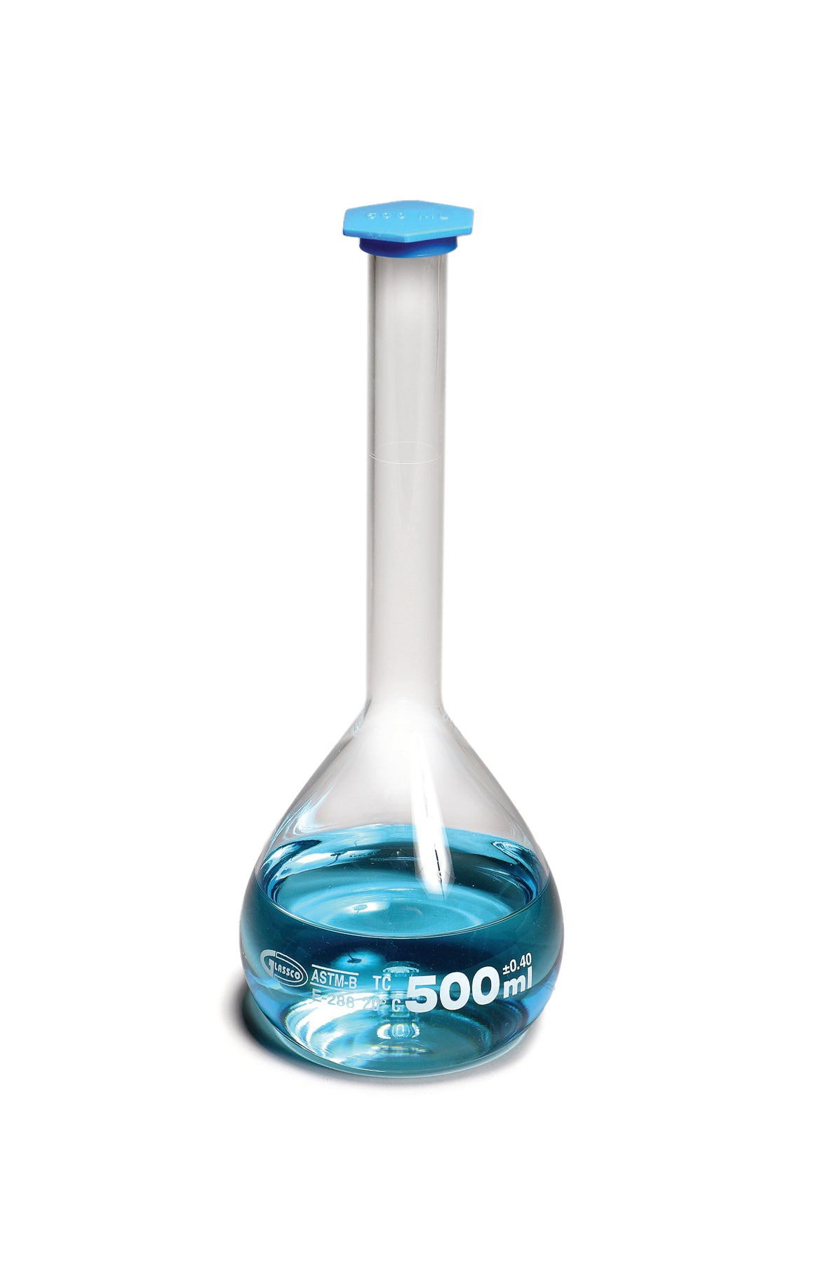 United Scientific® Volumetric Flask, Class B, Snap Cap, 50 mL, comes with 12