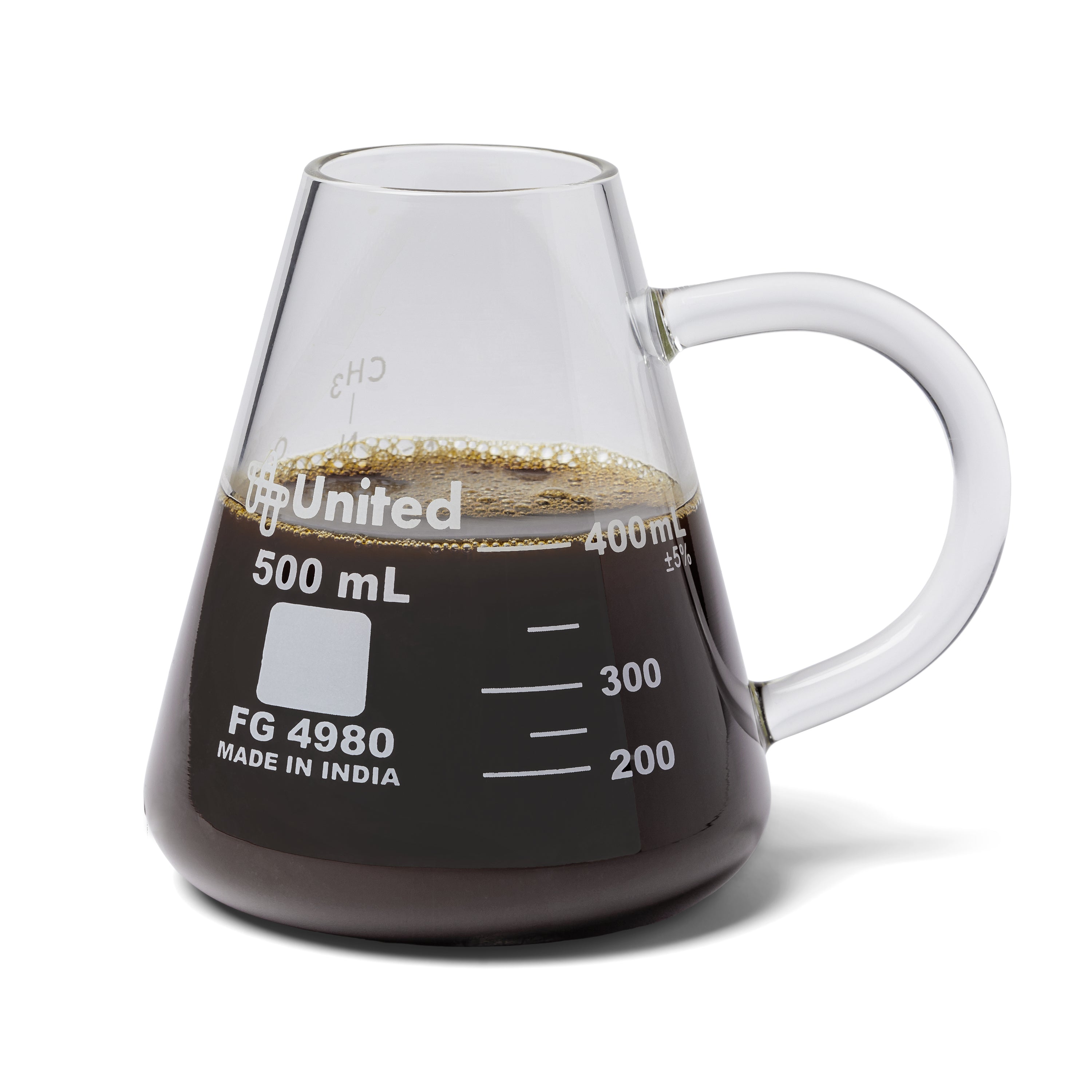 United Scientific® Flask Mug, Borosilicate, 500 mL
