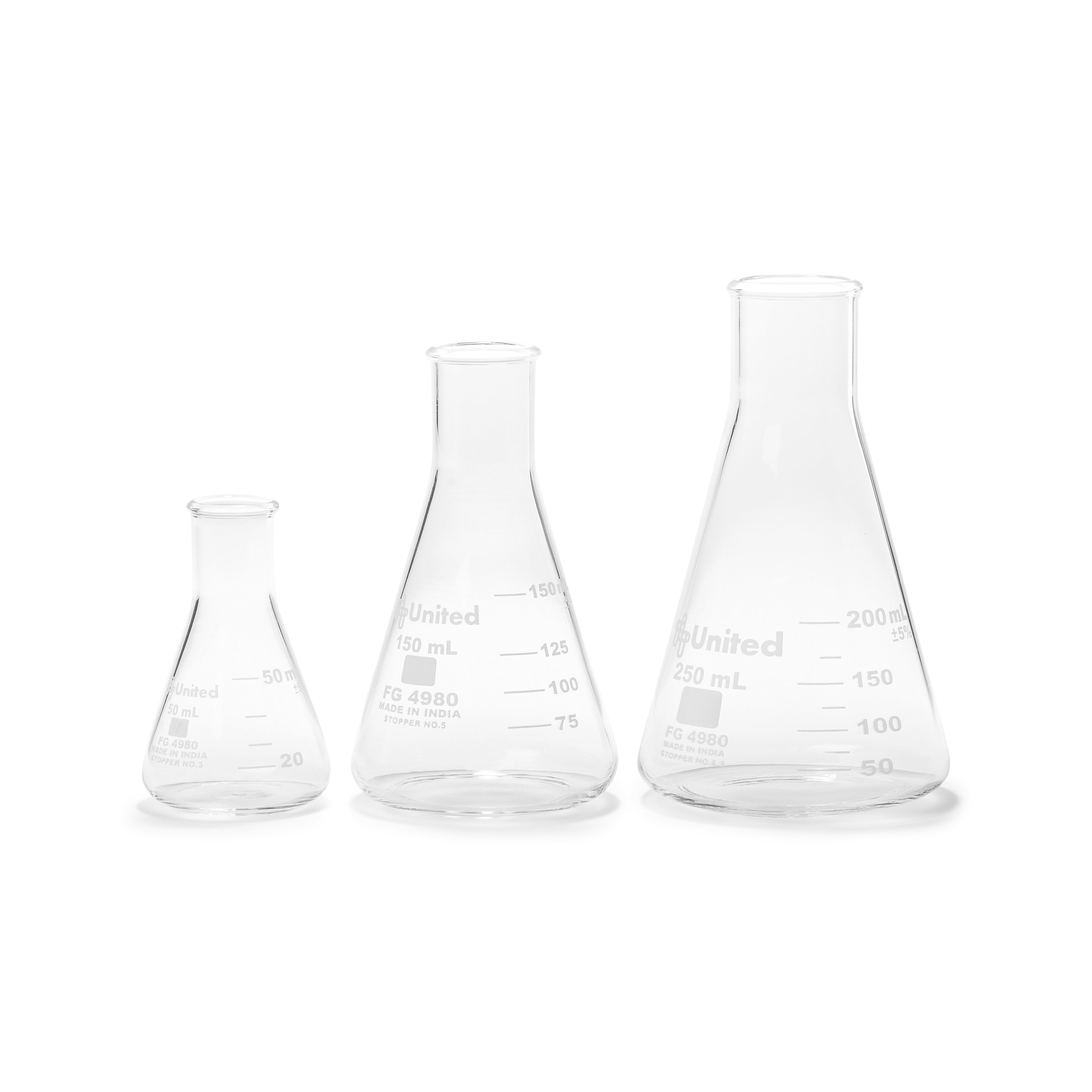 United Scientific® Erlenmeyer Flask Set of 3