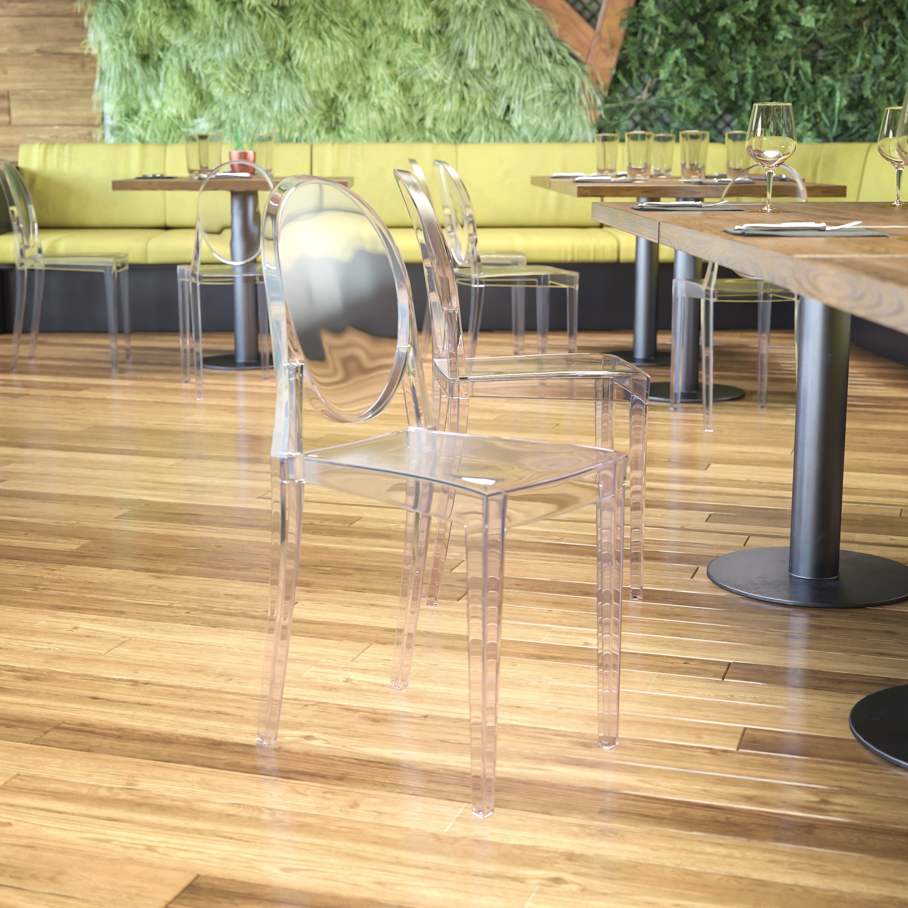 Cheryl Ghost Side Chair in Transparent Crystal