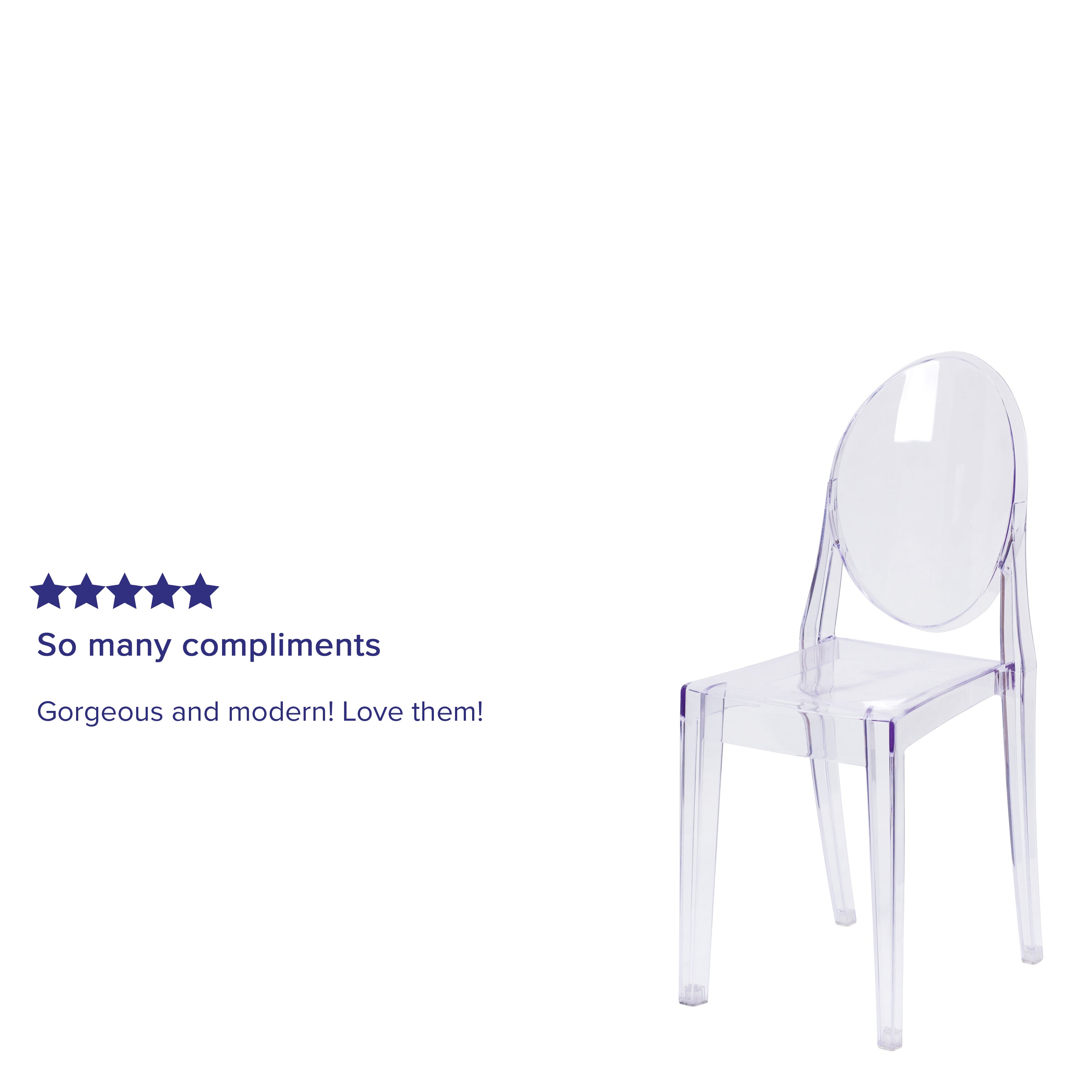 Cheryl Ghost Side Chair in Transparent Crystal