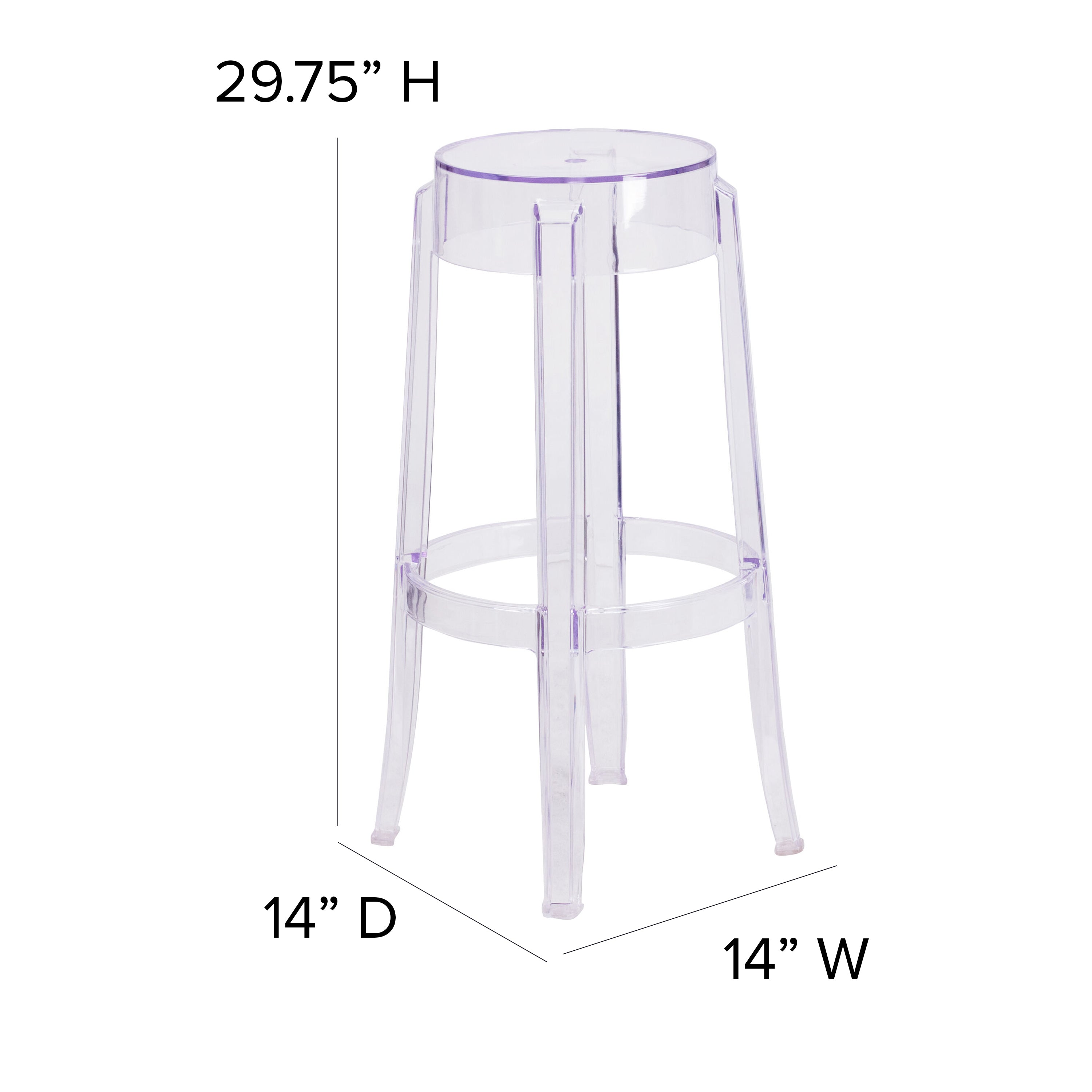 Laney 29.75'' High Transparent Barstool