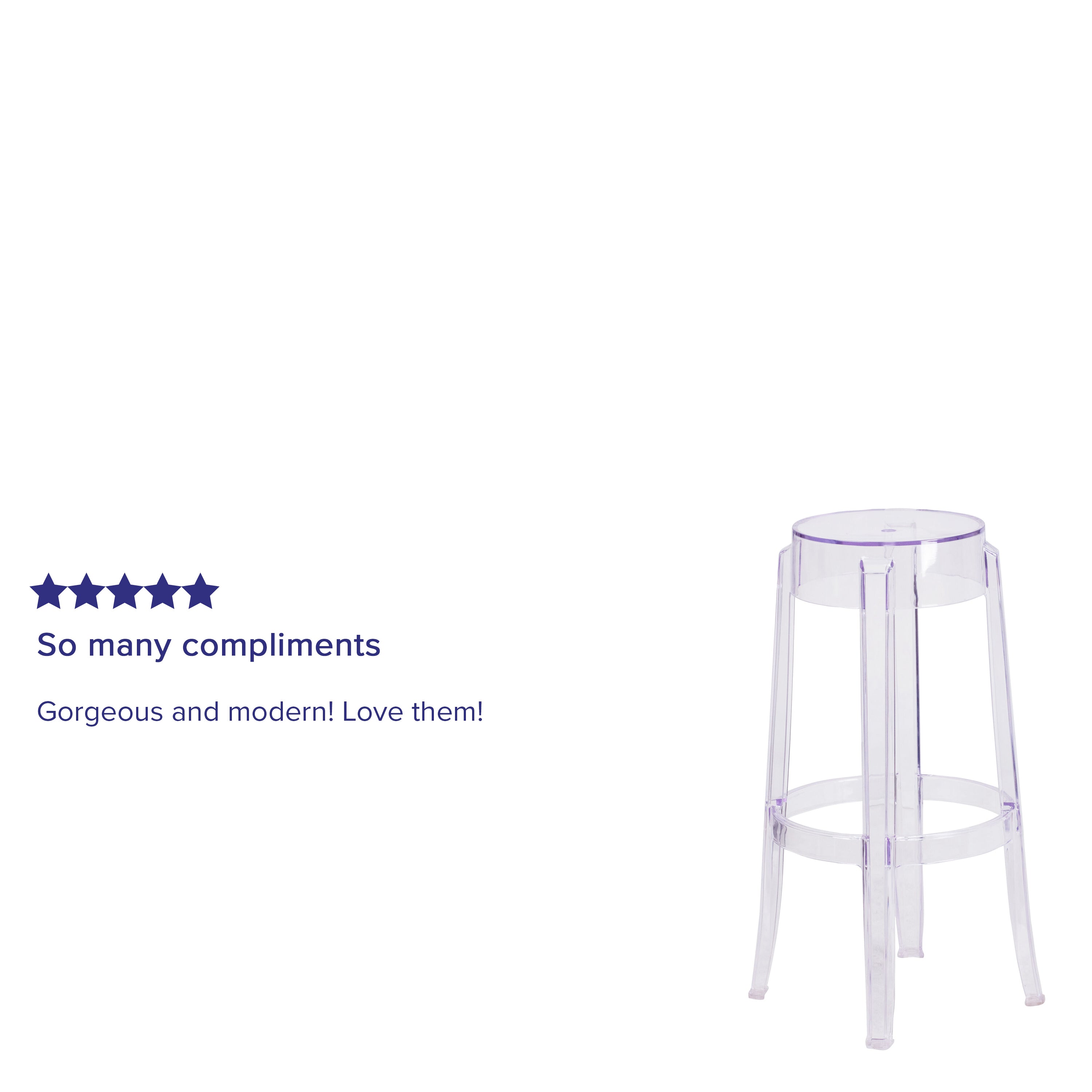 Laney 29.75'' High Transparent Barstool