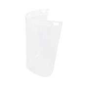 Faceshield Window Standard Size, .060" 8" X 11 1/4" Clear, Injection molded, Fits F300 Series and Model F-770. Available in Bulk Pack.