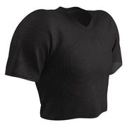 Polyester Porthole Mesh Practice Jersey - Black - Adult - Extra-Large