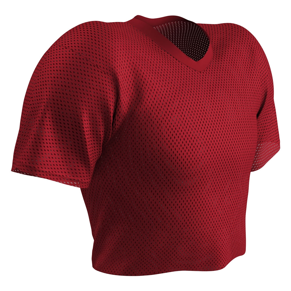 Polyester Porthole Mesh Practice Jersey - Scarlet - Adult - 3XL