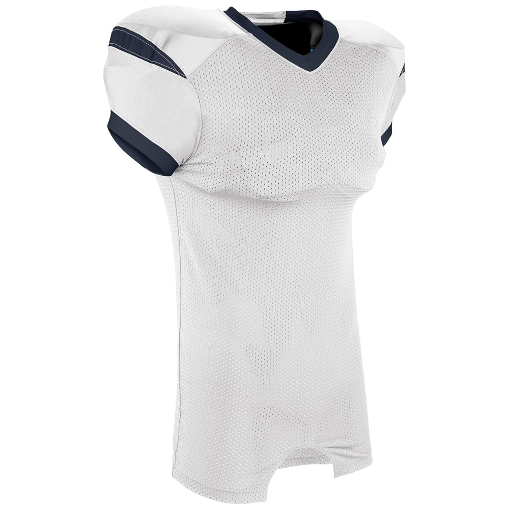 Backer Football Jersey - White Navy - Youth - Small