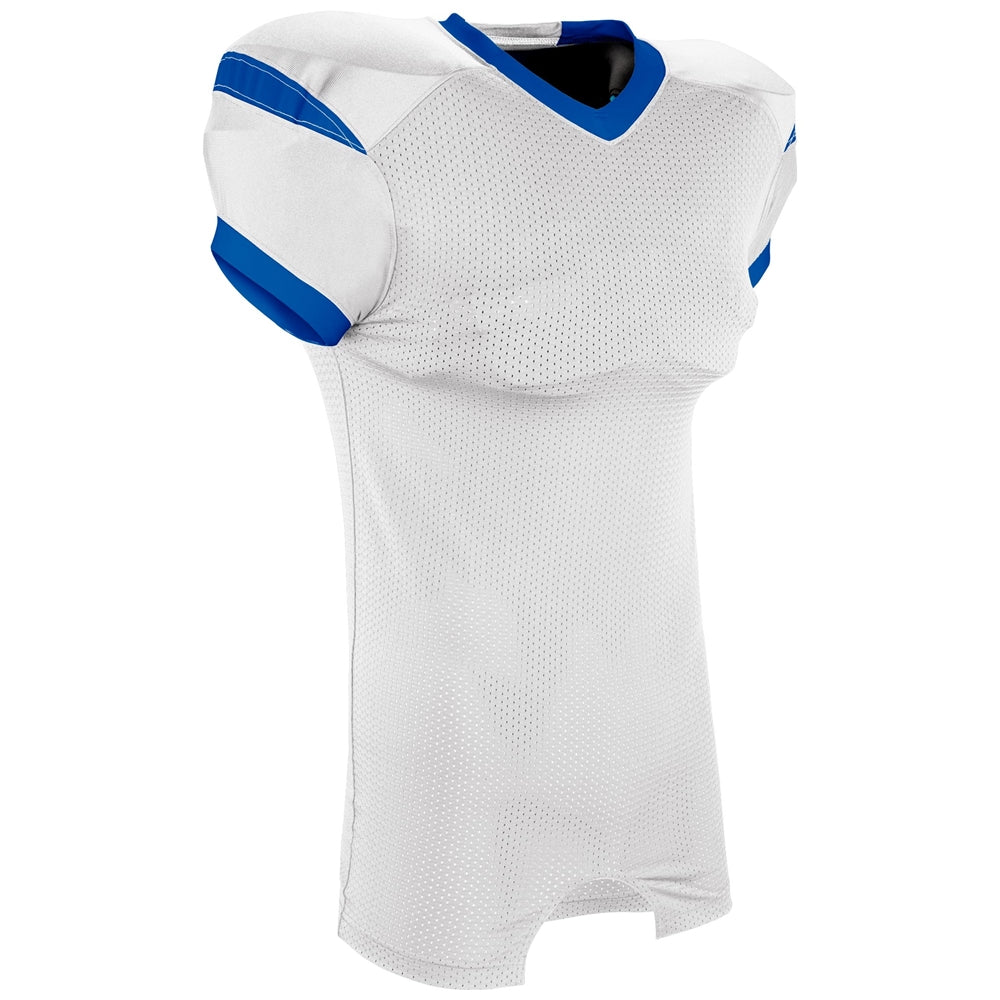 Backer Football Jersey - White Royal - Youth - Large