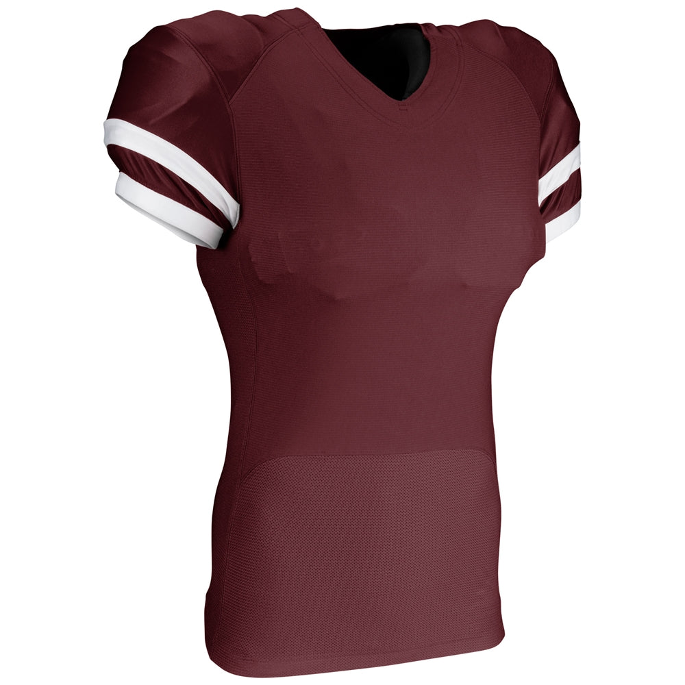 End Zone Football Jersey - Maroon White - Adult - 4XL