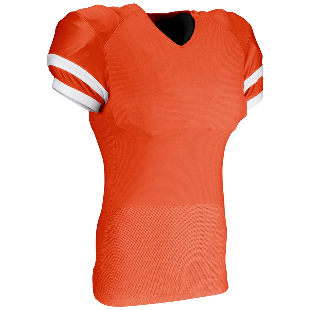 End Zone Football Jersey - Orange White - Adult - Small