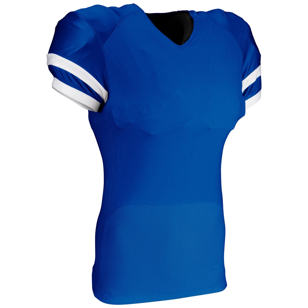 End Zone Football Jersey - Royal White - Youth - Large