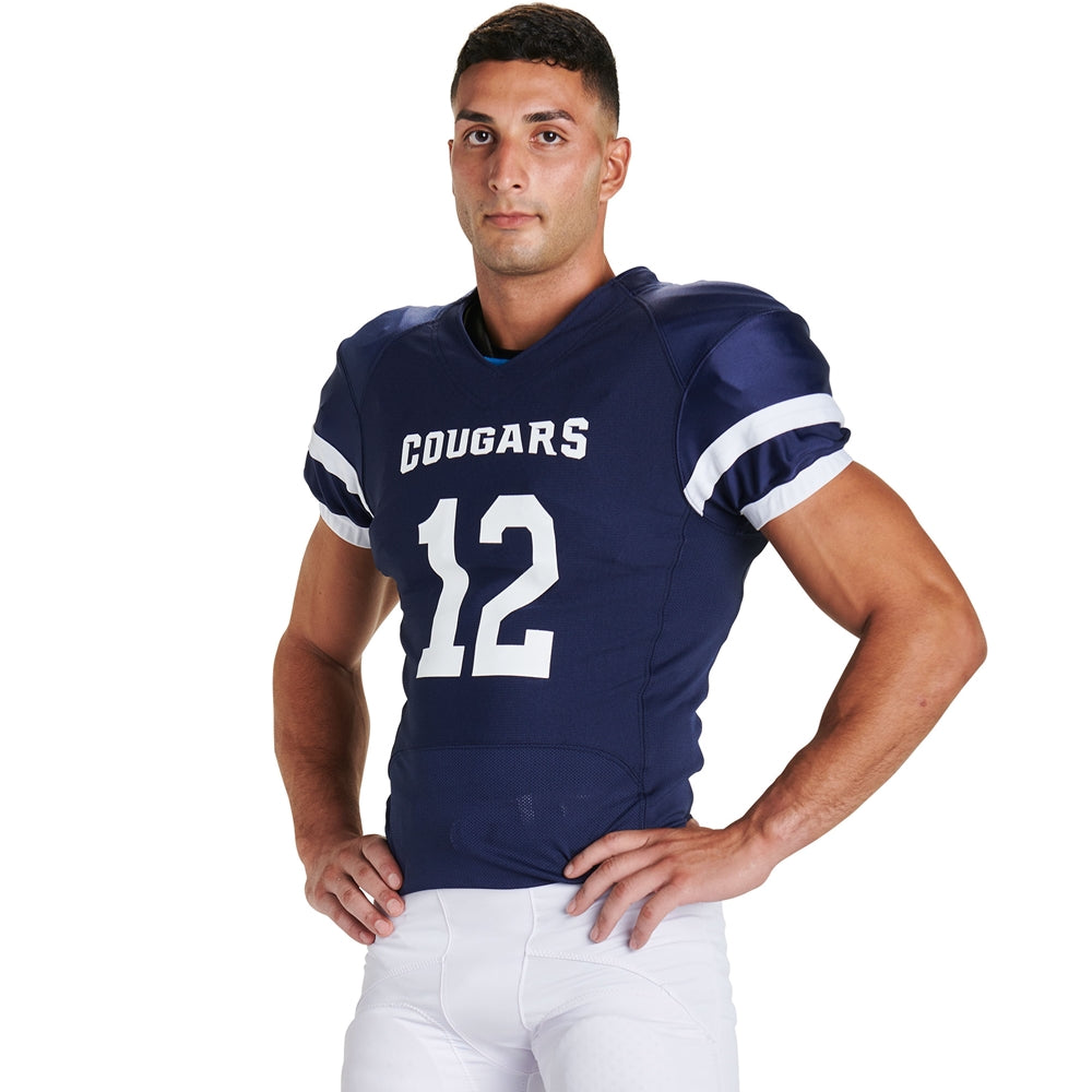 End Zone Football Jersey - Gold White - Adult - Large