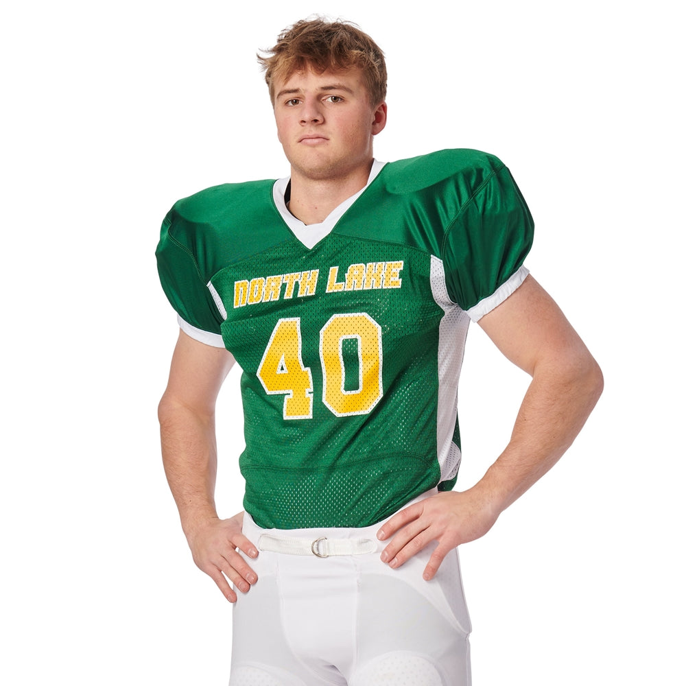 BLITZ Football Jersey - Forest Green, White - Youth - Medium
