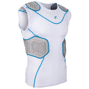Bull Rush Compression Shirt - White Grey Inset - Adult - XXLarge