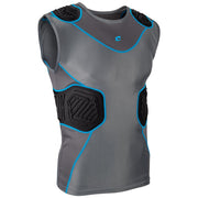 Bull Rush Compression Shirt - White Grey Inset - Adult - XXLarge