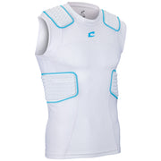 Bull Rush Compression Jersey - White Optic Blue - Youth - Large