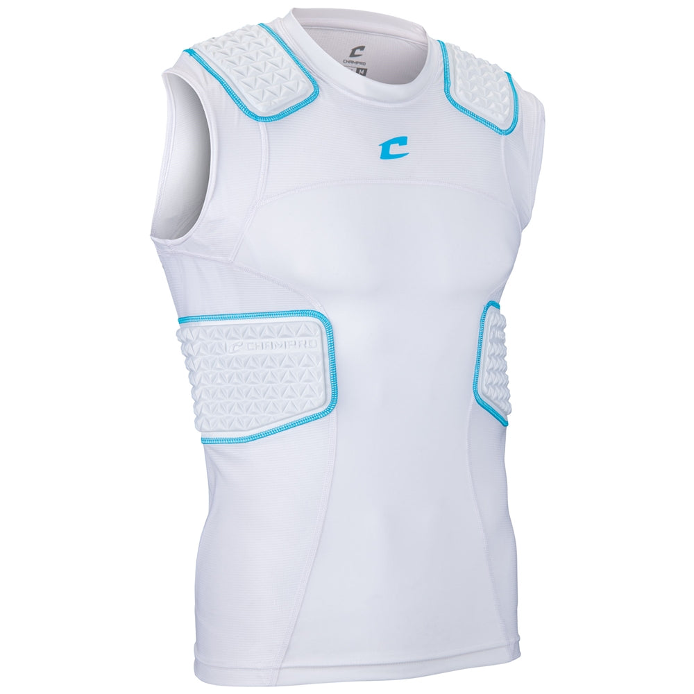 Bull Rush Compression Jersey - White Optic Blue - Adult - 4XL