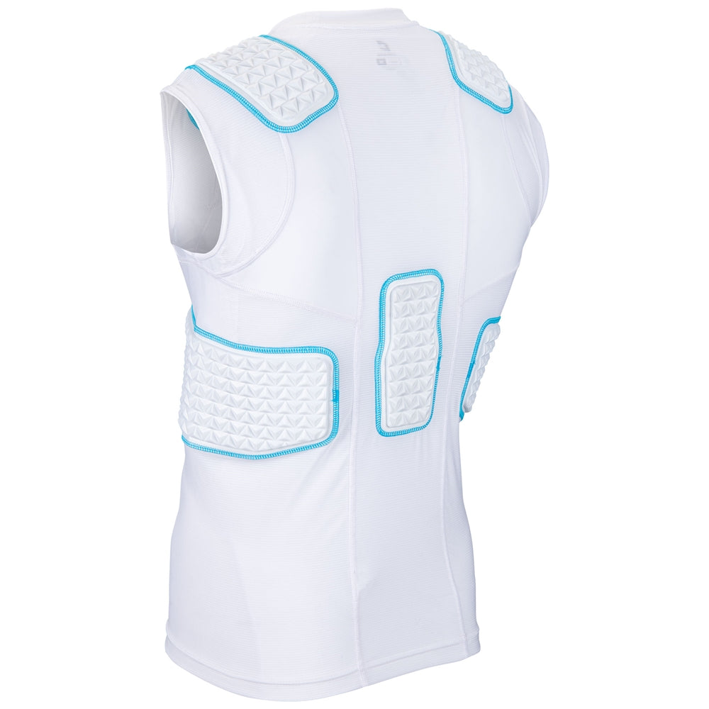 Bull Rush Compression Jersey - White Optic Blue - Youth - Large
