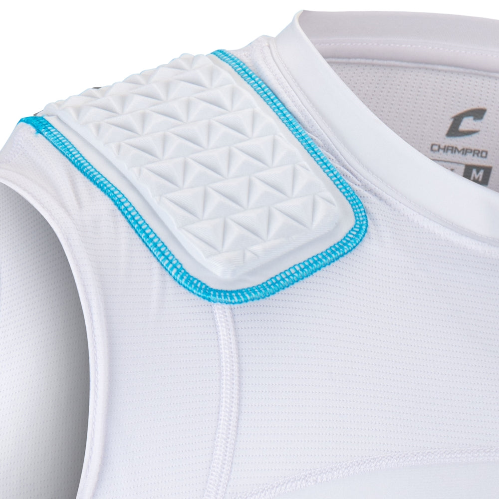 Bull Rush Compression Jersey - White Optic Blue - Youth - Small